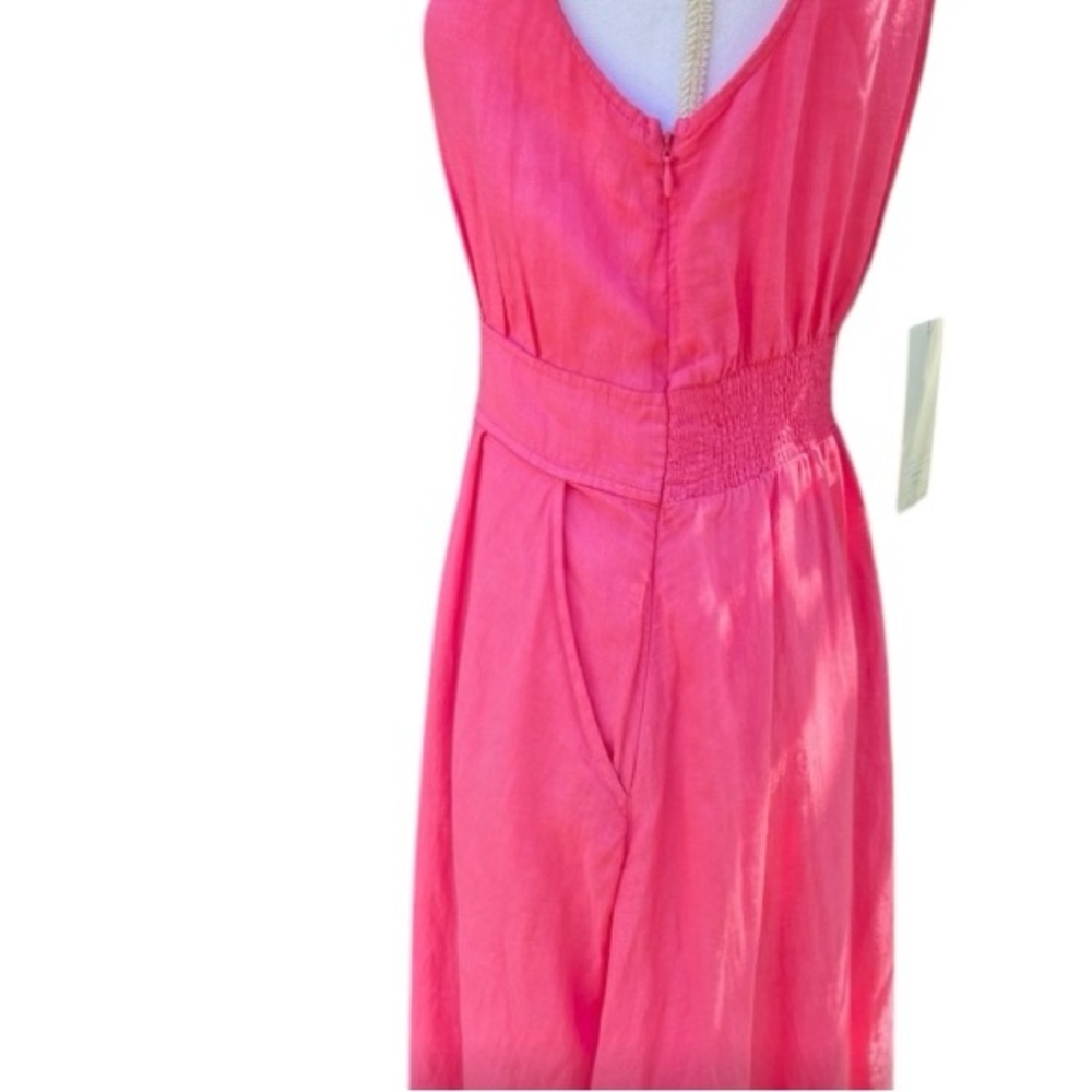 JOIE Linen A-line V-Neck Sleeveless Midi dress Size 14 - Picture 3 of 6